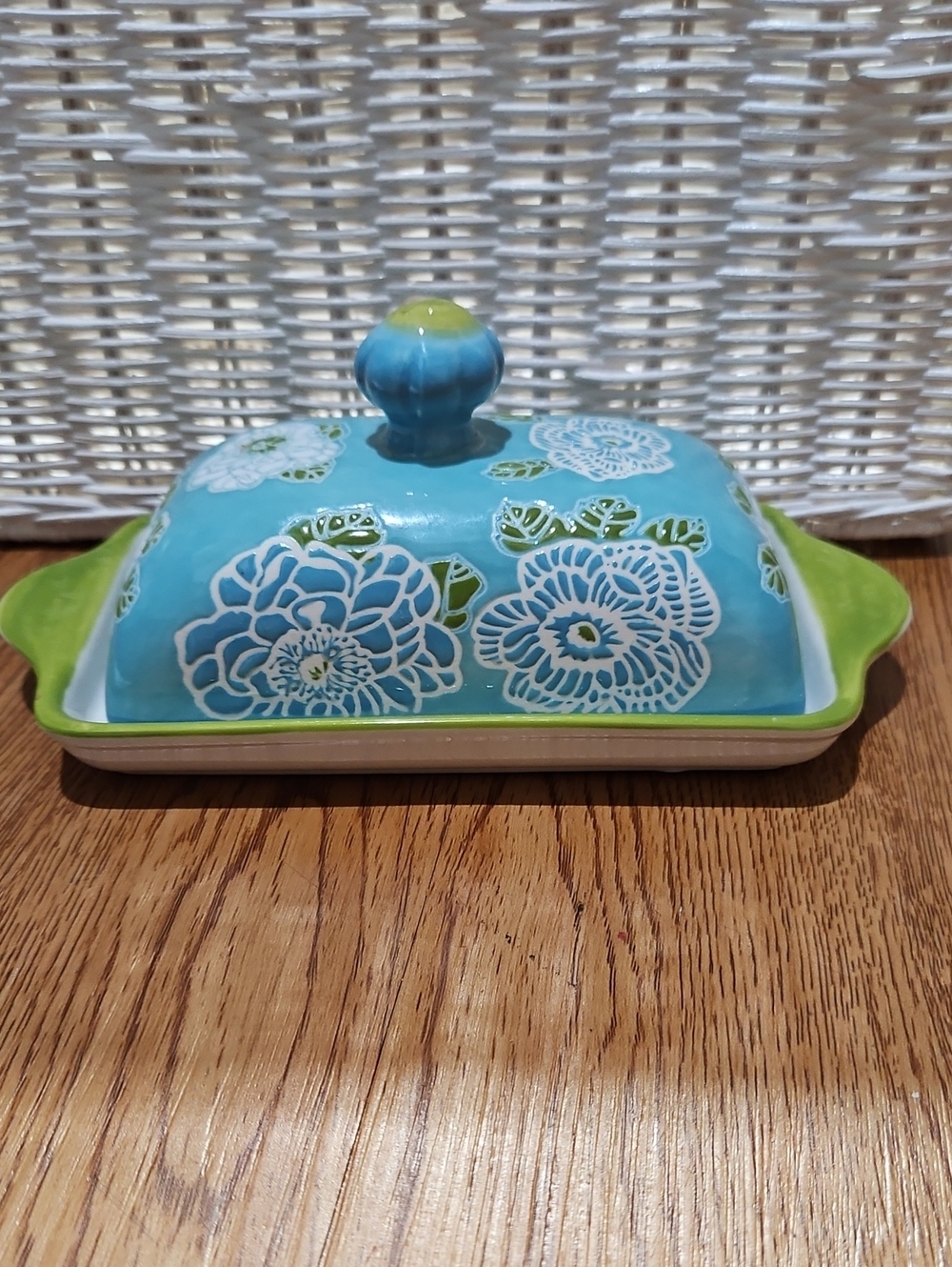 Hand-painted Ceramic Butter Dish